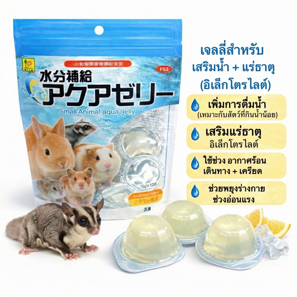 Sanko Aqua Jelly เจลลี่สัตว์เล็ก เสริมกลูโคส ป้องกันภาวะขาดน้ำ