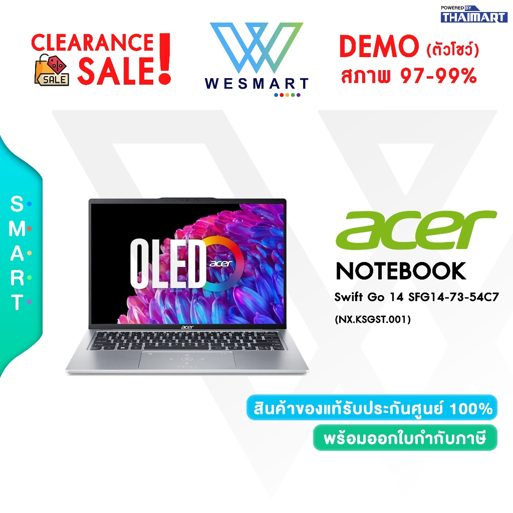 #Demo Acer  Swift Go 14 SFG14-73-54C7 (NX.KSGST.001) : Intel Core Ultra 5 125H/W11 + OHS 2021/Warran