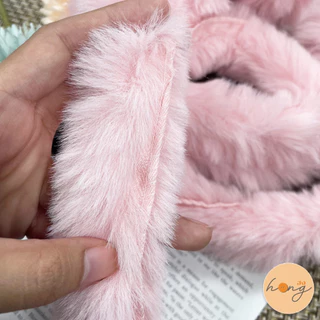 ☑️ขนกระต่ายเทียม แบบเส้นกลม หน้ากว้าง 4 cm 1 หลา (90 cm) TG-02255 / 02254 [พร้อมส่งในไทย]