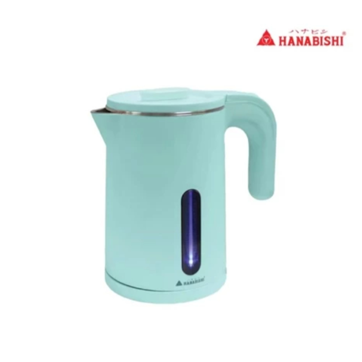 HANABISHI กาต้มน้ำร้อน 800 วัตต์, 1 ลิตร, สีขาว รุ่น HCK-1906 (คละสี)