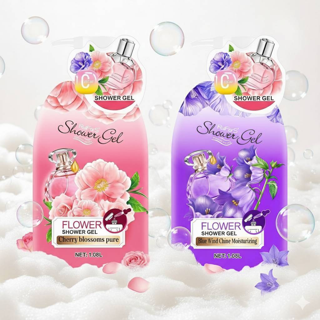 เจลอาบน้ำกลิ่นหอมสูตรธรรมชาติ RuiFers Shower Gel ทำความสะอาดผิวกาย เรียบเนียนนุ่มชุ่มชื่น