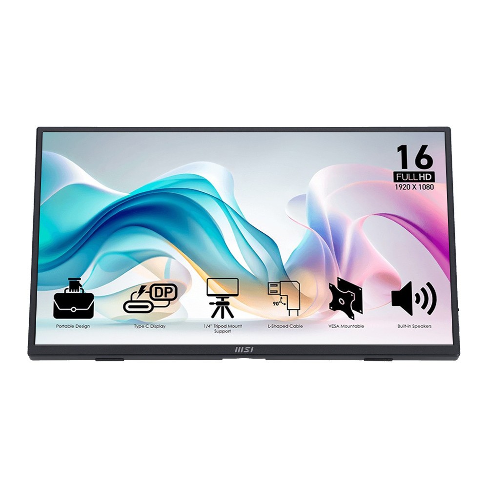 MSI Pro MP165 E6 จอพกพา 15.6" IPS Full HD (60Hz) มีลำโพงในตัว ประกันศูนย์ Advice 3 ปี (ของใหม่)