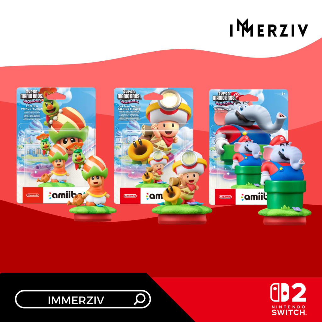 (พร้อมส่ง) AMIIBO (MARIO WONDER) (ของสะสม) (อุปกรณ์เสริมสวิสต์)