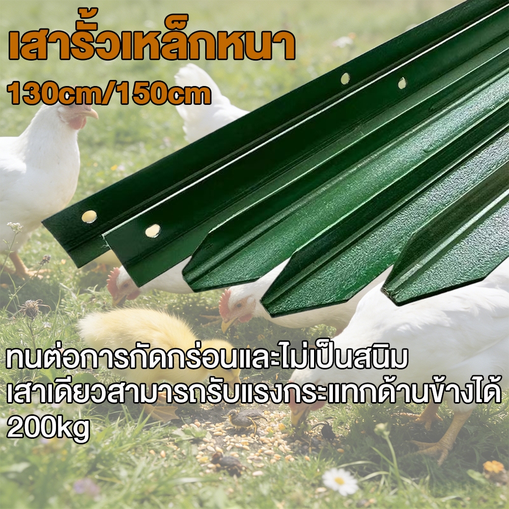 เสารั้วเหล็กหนา เสารั้วเหล็ก Y Post เสารั้วเหล็กหล่อสามเหลี่ยม รั้วสวน เสารั้วตาข่าย เสาล้อมสวน เสาร