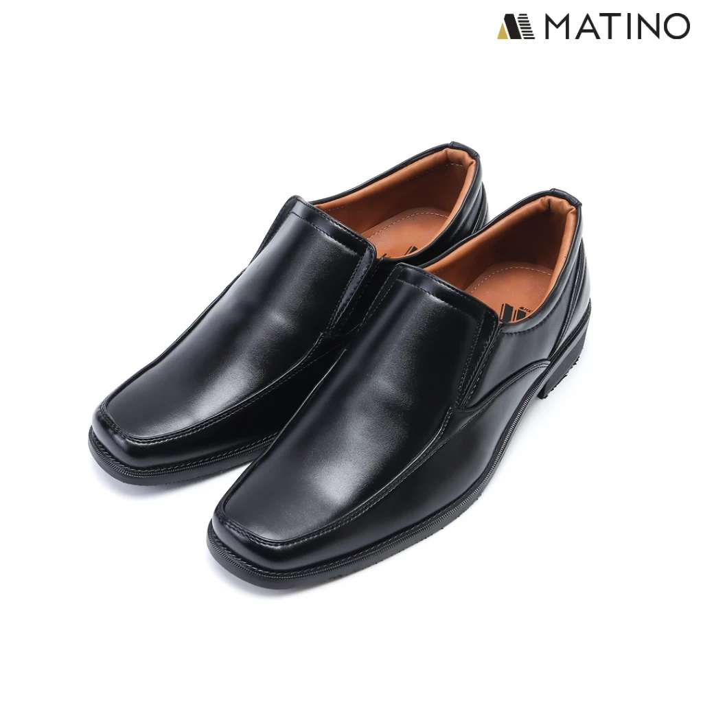 MATINO SHOES รองเท้าชายคัทชูหนัง รุ่น P/B 6940 BLACK