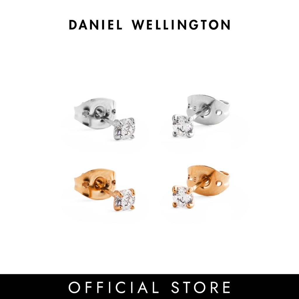 Daniel Wellington ต่างหู Mirelle Solitaire Stud Earring Rose Gold/Silver