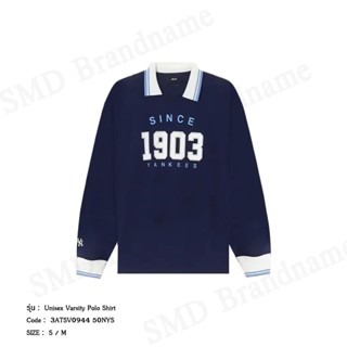 MLB เสื้อโปโลแขนยาว รุ่น Unisex Varsity Polo Shirt Code: 3AT…