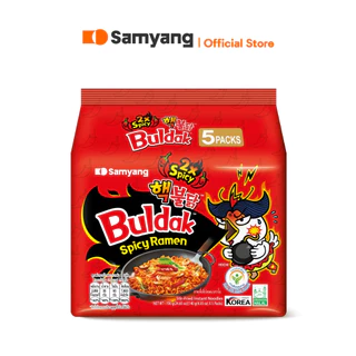 [แพ็ก 5 ซอง] Samyang Buldak Spicy Ramen 2X Spicy | ซัมยัง บูลดัก สไปซี่ ราเมง 2 เอ็กซ์ สไปซี่ (140g.x5)