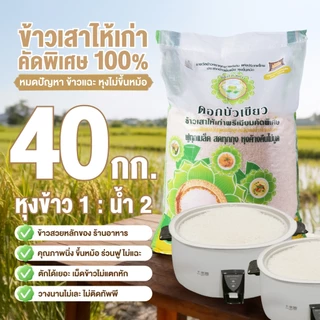 ดอกบัวรวงข้าว - ดอกบัวเขียว ข้าวเสาไห้ ข้าวขาวบ่ม 12 เดือน (ข้าวนาปรัง) หุงร่วนฟู บูดยาก (40 กก.)