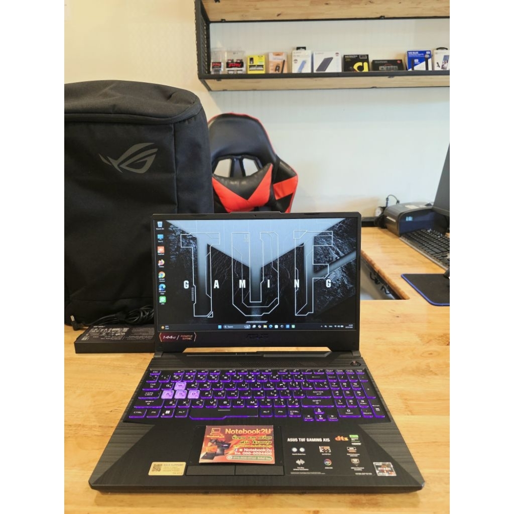 ASUS TUF A15 FA506NCR-HN005W R7-7435HS RTX3050 RAM16GB.DDR5 SSD512GB.G4 สภาพนางฟ้า99.9%
