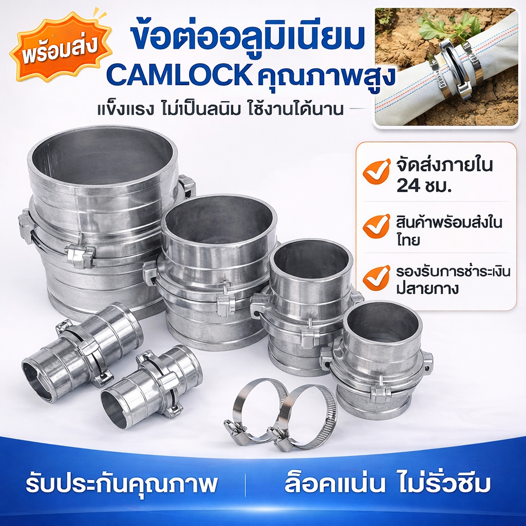 ข้อต่อสายยางอลูมิเนียม อัลลอยด์ ข้อต่อสายยาง ข้อต่อสวมเร็ว1/1.2/1.5/2/2.5/3/4นิ้ว ชลประทานการเกษตร