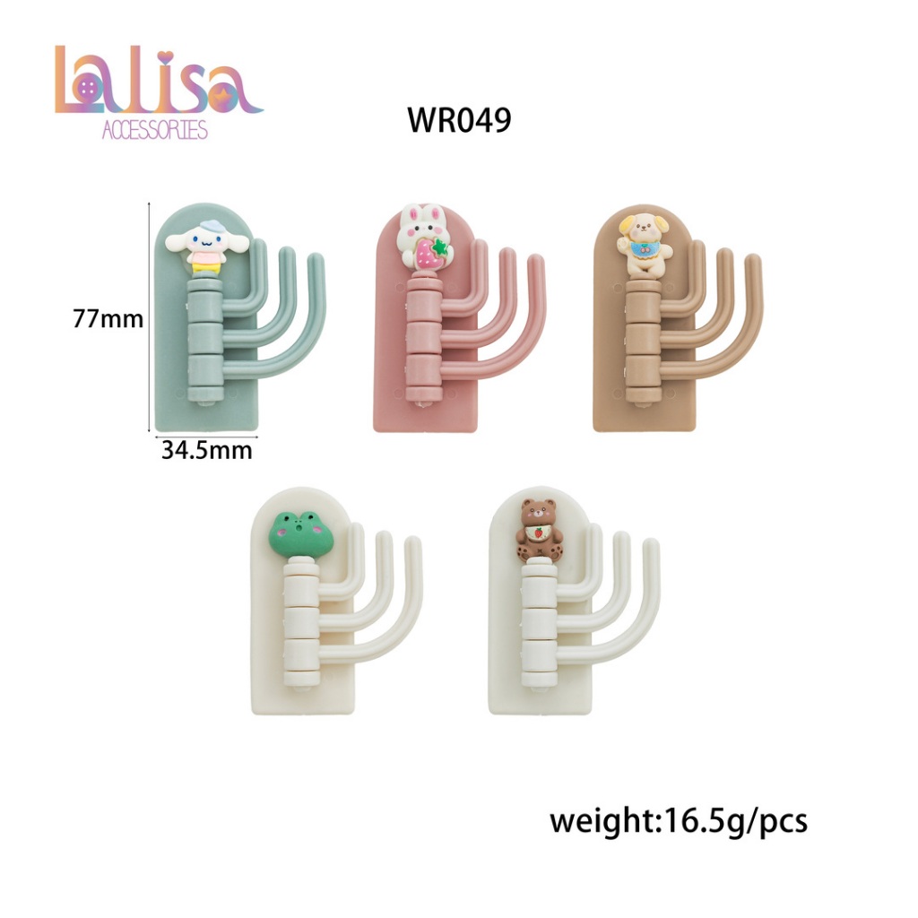 ตะขอแขวนติดผนังลายสัตว์น่ารัก  ตะขอติดผนังแบบไม่ต้องเจาะ ไม่ทิ้งร่องรอย plastic hook WR049