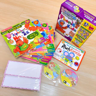 Boxset ชุด Phonics Kids โฟนิกส์ 12 เล่ม ชุดฝึกอ่านออกเสียงภาษาอังกฤษเบื้องต้นสำหรับหนูน้อย ได้ครบชุด