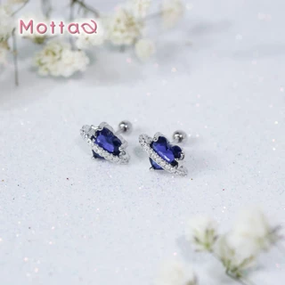 Motta Silver Earring จิวเงินแท้ ดาวเสาร์หัวใจหลากสี