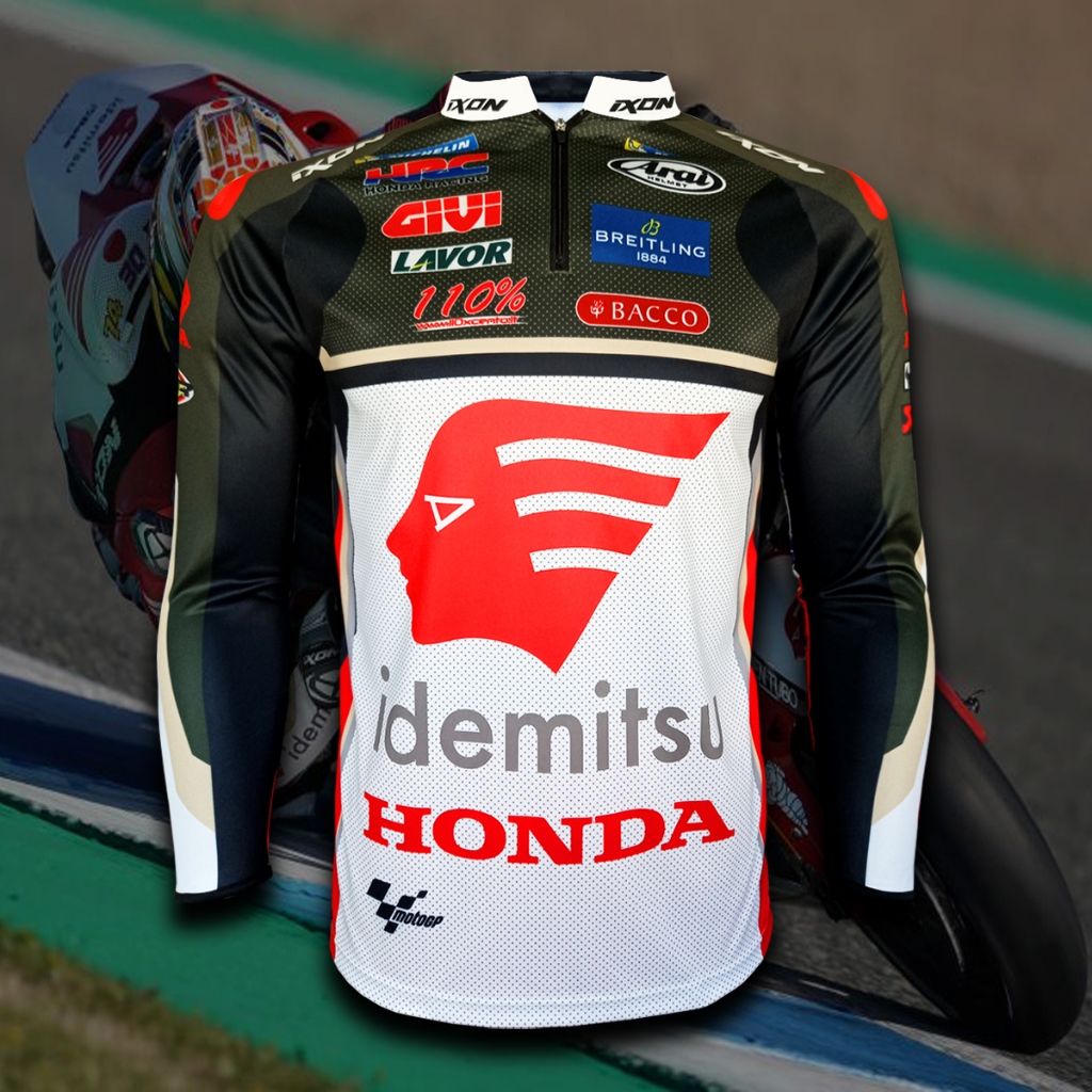 เสื้อแขนยาวคอซิป MotoGP เสื้อทีม LCR Honda Idemitsu ทีม แอลซีอาร์ ฮอนด้า อิเดะมิสึ #MG0116 รุ่น Naka