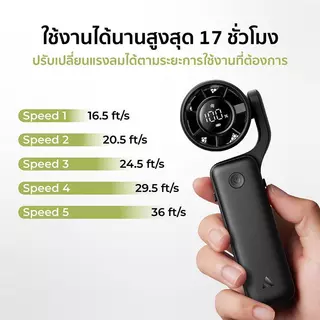 Aecooly พัดลมมือถือ Air Gimbal ความจุ 3500mAh พัดลม พัดลมแฟชั่น พกพาสะดวก หมุนได้ รุ่น PF04