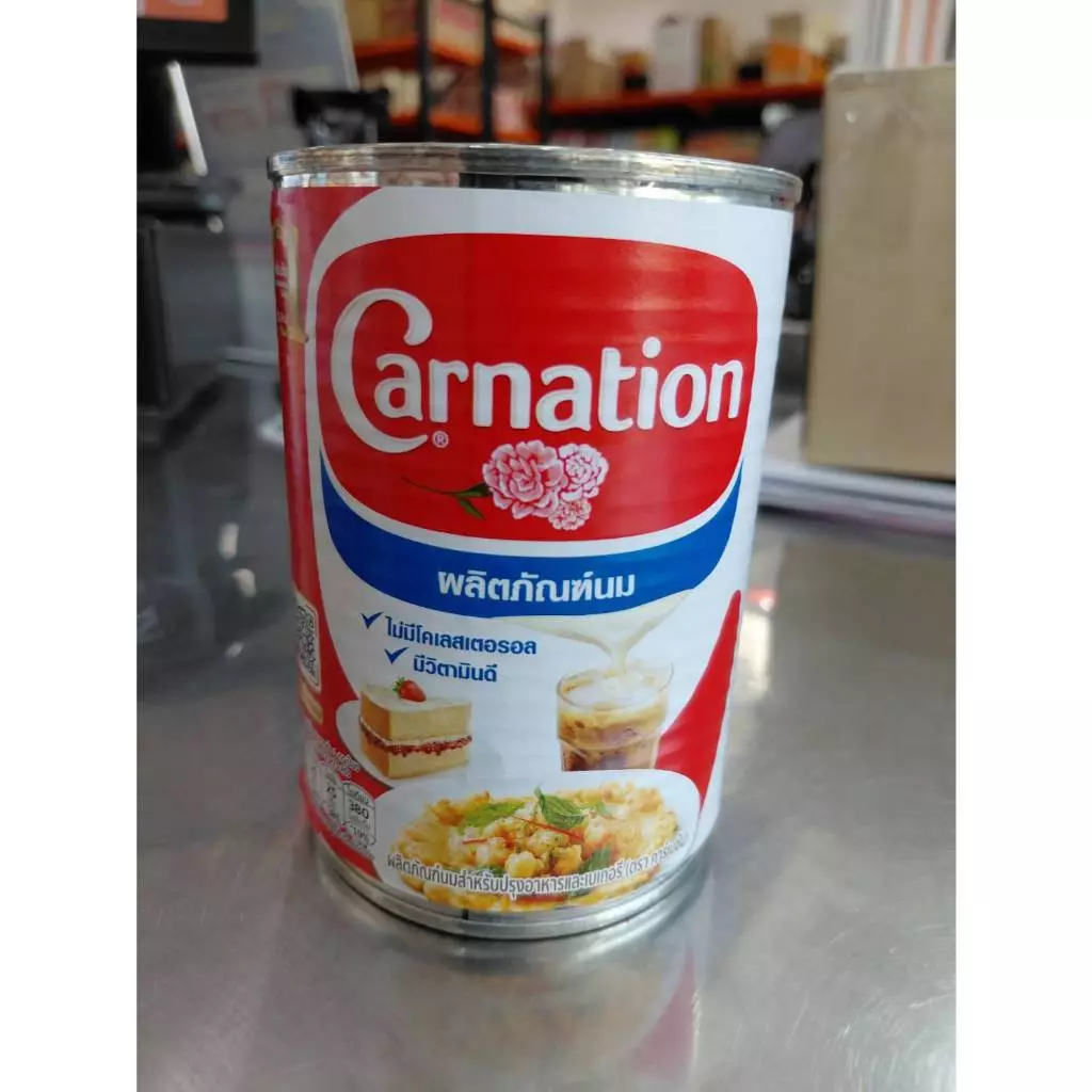 ผลิตภัณฑ์ นมข้นจืด ตราคาร์เนชัน กระป๋อง 405g./ไข่เจียว