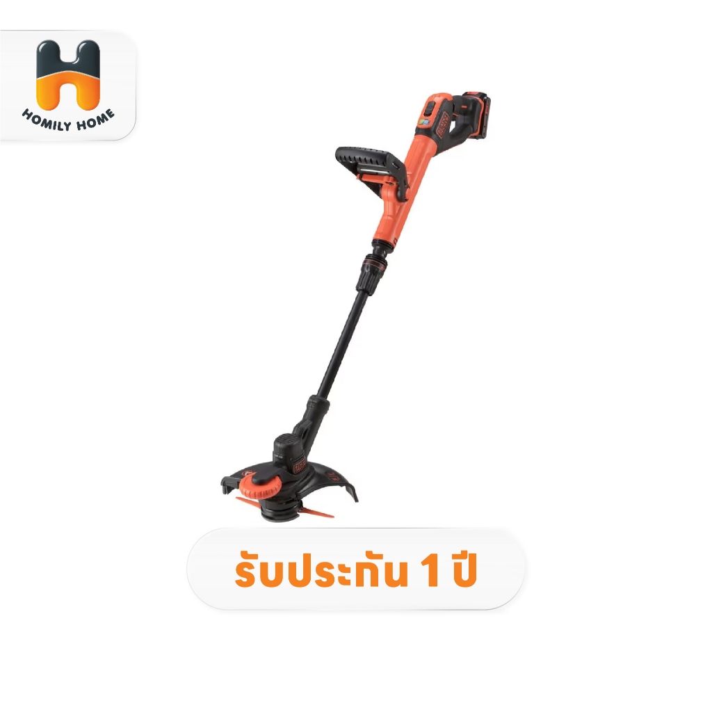 BLACK&DECKER เครื่องเล็มหญ้าไร้สาย 18V พร้อมหัวเส้นเอ็นและใบเรซิน รุ่น BCBT1820D1-B1 เครื่องเล็มหญ้า