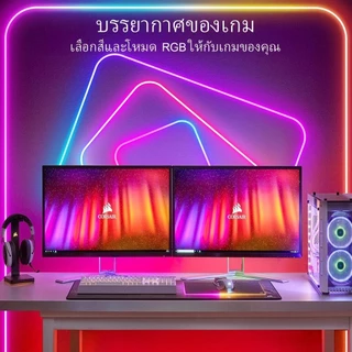 ไฟสายนีออนไล่สี RGB แถบไฟ LED นีออน RGBIC อัจฉริยะพร้อมโหมดไล่ตามเพลง ไฟ LED ยืดหยุ่นกันน้ำแบบ USB สำหรับตกแต่งห้อง