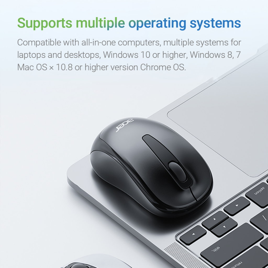 Acer เมาส์ไร้สาย M157 ปรับ DPI 3 ระดับ ส่งสัญญาณ 10 เมตร ดีไซน์ไร้เสียง Mouse Wireless เม้าส์ ราคา ถูกที่สุด ดีลบีเคเค แกลเลอรีภาพที่ 8