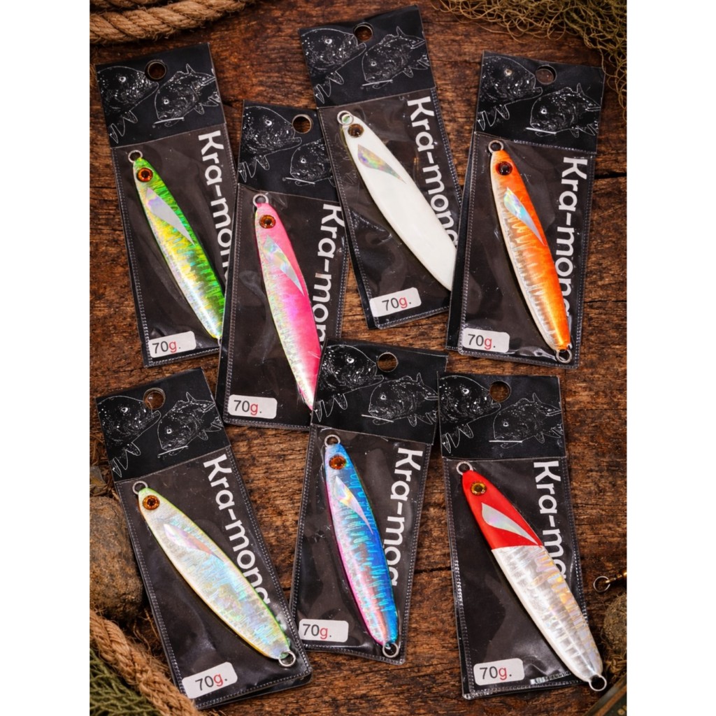A-009 เหยื่อจิ๊กโฮโลแกรม ลายน้ำ Hologram Jig 70g งานทะเล