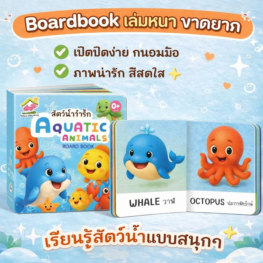 บอร์ดบุ๊คเด็กเล็ก เสริมพัฒนาการ 0-3 ปี | Board Book เด็ก | หนังสือเด็กทนทาน ฉีกไม่ขาด thumbnail 6