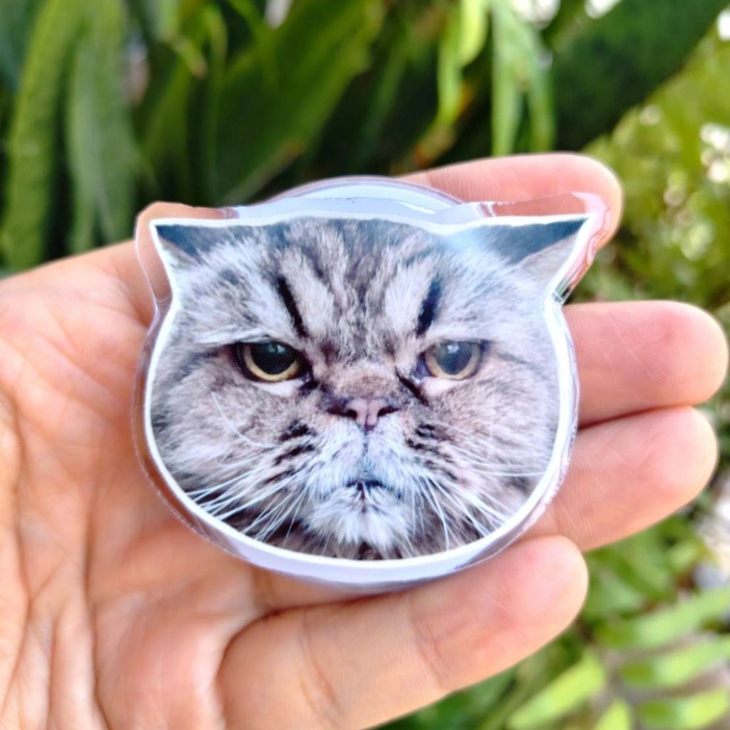 Griptok น้องแมว น้องหมา griptok acrylic (เปลี่ยนรูปได้) ใช้ติดหลังมือถือน่ารักๆ สั่งทำเป็นรูปน้องๆได้ตามใจชอบ - รูปที่ 7