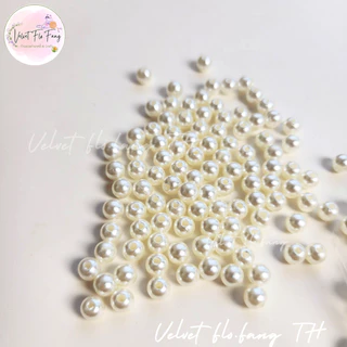 ลูกปัด ลูกปัดไข่มุก ขนาด 5 - 12 mm ลูกปัดพลาสติก ทรงกลม สําหรับงานDIY งานเครื่องประดับ