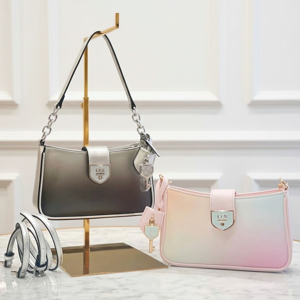 🌈พร้อมส่ง 𝐋𝐘𝐍 RE-EDIT Ray ATELLA Bag กระเป๋าทรงพอช-สะพายข้าง​ สาย​ 2 เส้น