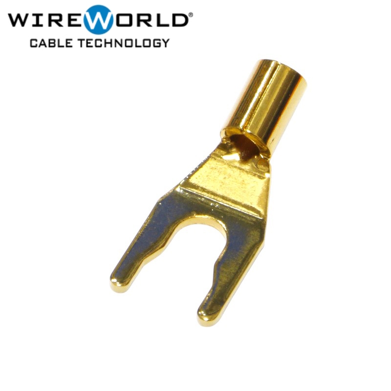 หัว WireWorld SPADE CONNECTORS GOLD made in USA แบ่งขายราคาต่อหัว / ร้าน All Cable