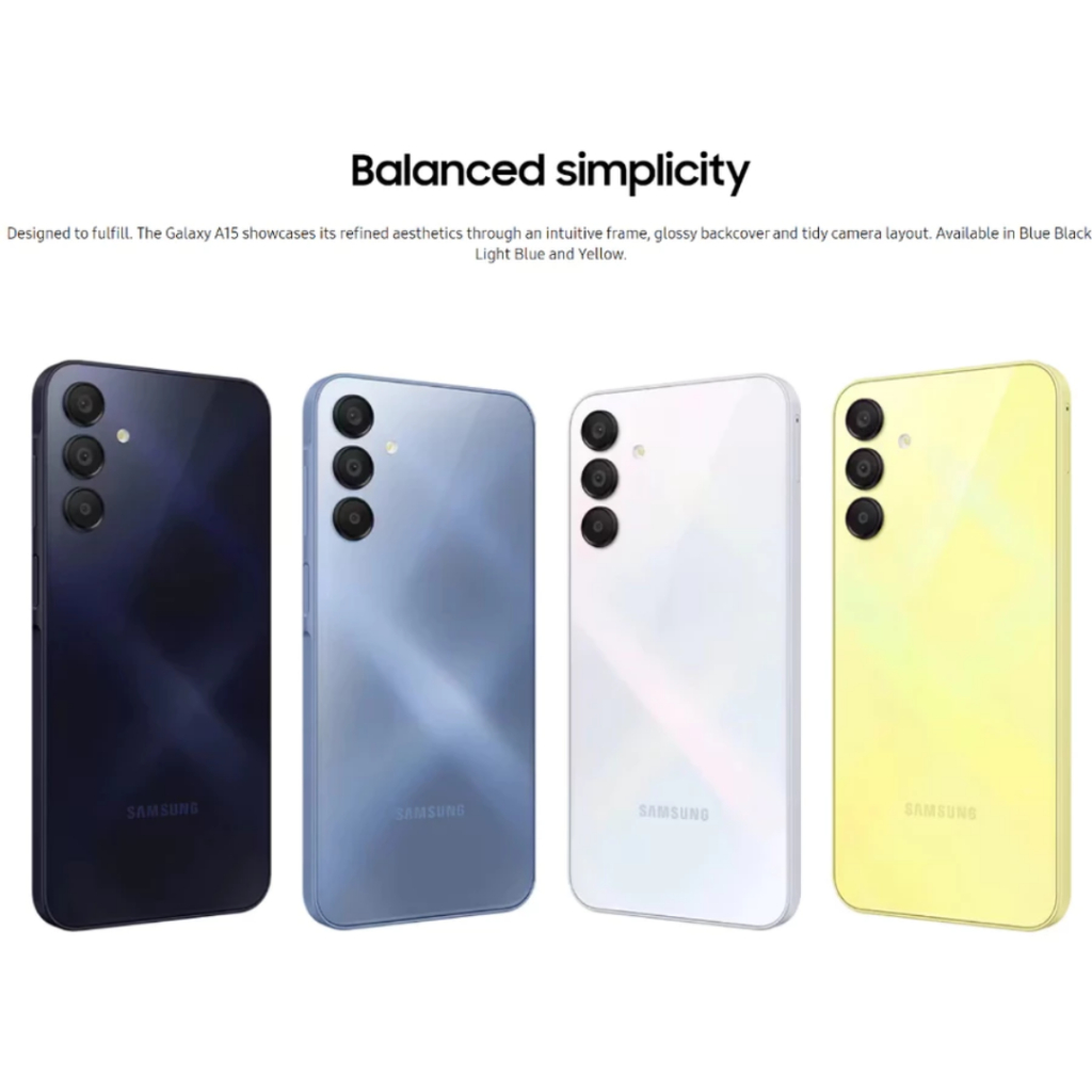 โปรโมชั่นพิเศษ Galaxy A15 5G สมาร์ทโฟน | หน้าจอ AMOLED ขนาดใหญ่ 6.5" | RAM 6GB + ROM 128GB | แบตเตอร