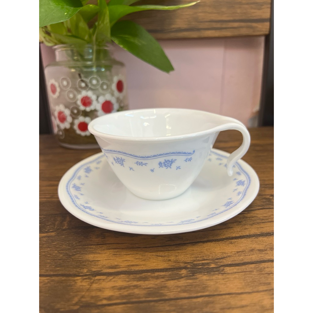 CR01002 - ชุดแก้วกาแฟ CORELLE ลายดอกฟ้าอ่อน