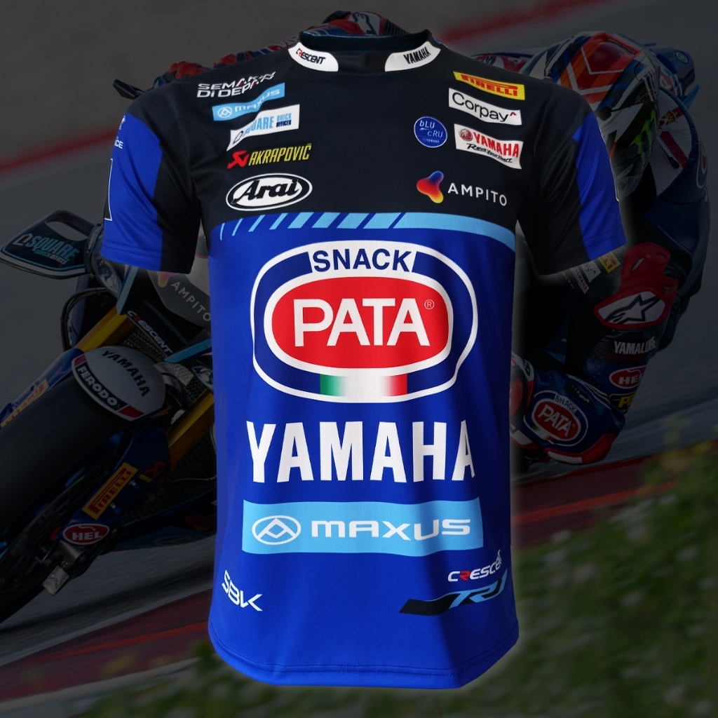 เสื้อยืดคอกลม MotoGP เสื้อยืดโมโตจีพี ทีม ยามาฮ่า WSBK TEAM 2025 #WB0054 รุ่น โจนาธาน เรีย#65 ไซส์ S