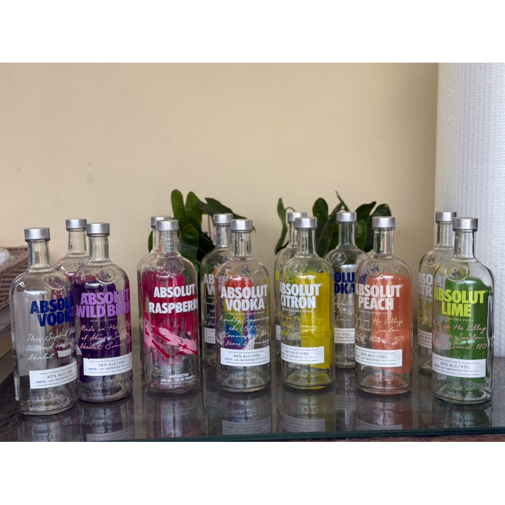 ขวด Absolute Vodka ลายต่างๆ สวย ใหม่กริป