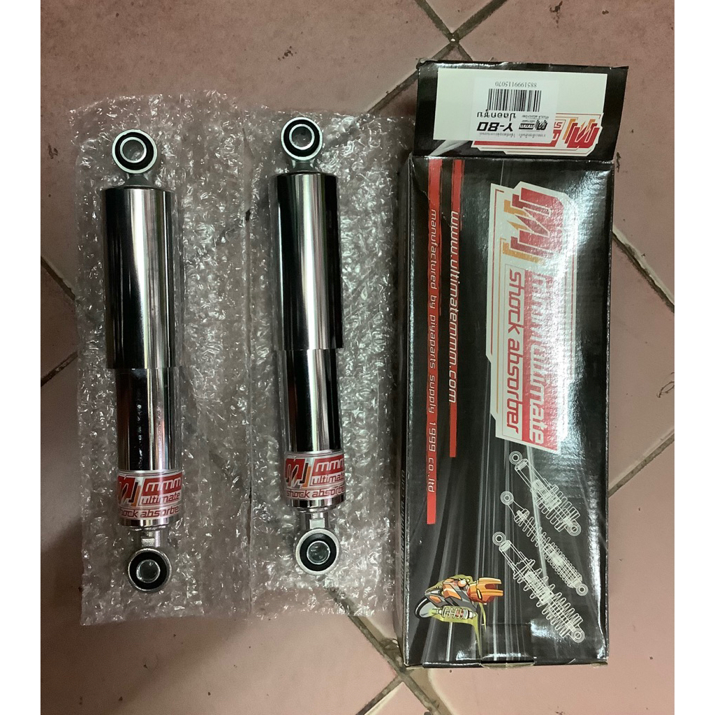 โช๊คอัพหลัง Y80 ปลอกชุบ อย่างดี (MMM) (โช๊คคู่) ของผลิตใหม่ (ใช้กับ FR80 ได้)