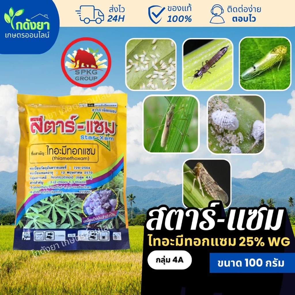 [ไทอะมีทอกแซม] สตาร์แซม ตรา แมมมอธแดง SPKG กำจัดแมลงได้รวดเร็ว
