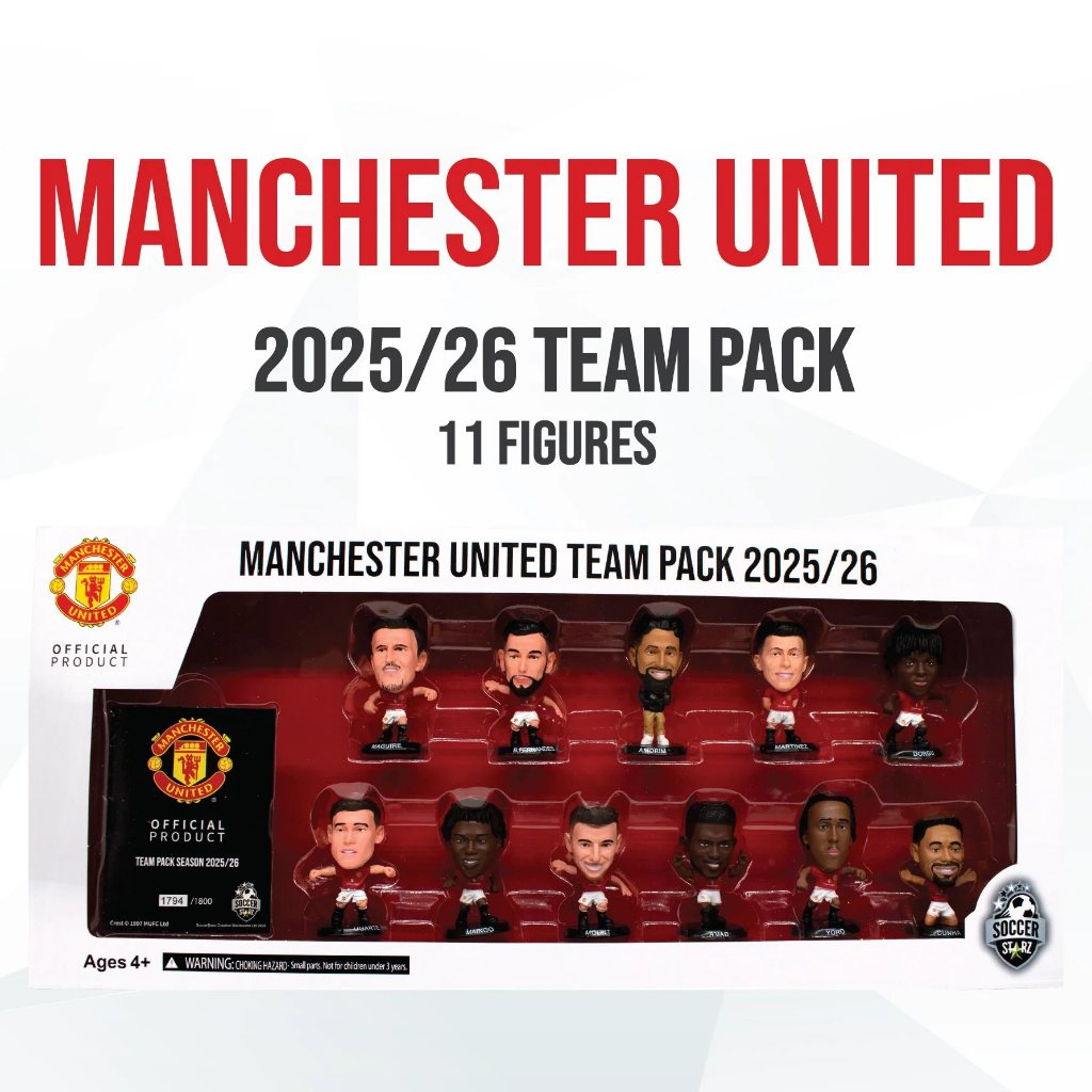 โมเดลลิขสิทธิ์แท้ SoccerStarz แมนเชสเตอร์ ยูไนเต็ด Team Pack 2025/26 🔴⚫