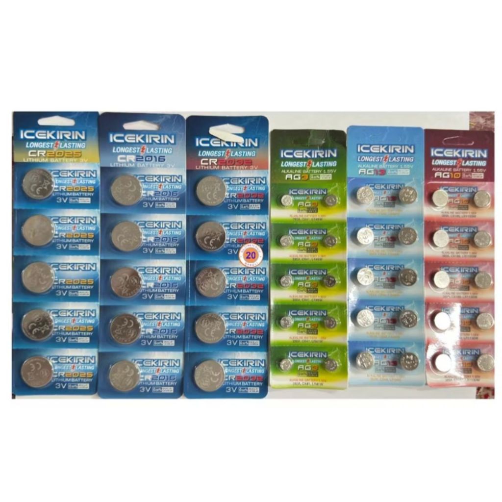 ICEKRIN ถ่านกระดุม ถ่านนาฬิกา LR41 LR44 LR1130 1.55V 41 44 1130 AG3 AG10 AG13 AG3 cr2016 cr2025 cr20
