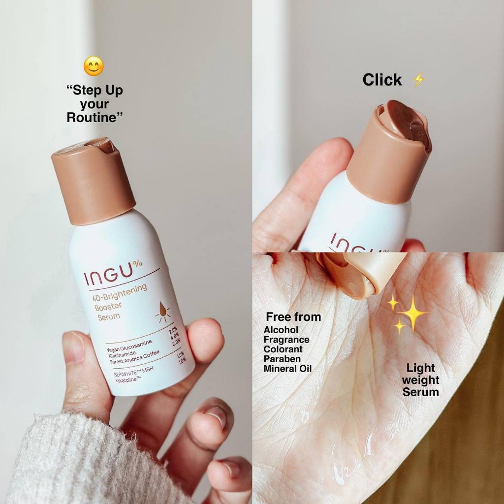 แบ่งขายเซรั่มบำรุงผิวหน้า INGU SKIN 4D-BRIGHTENING BOOSTER SERUM