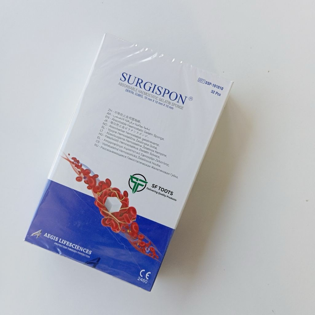 พร้อมส่ง Surgispon Absorbable Hemostatic Gelatin Sponge Dental Cubes | ฟองน้ำห้ามเลือดทางทันตกรรม เจ