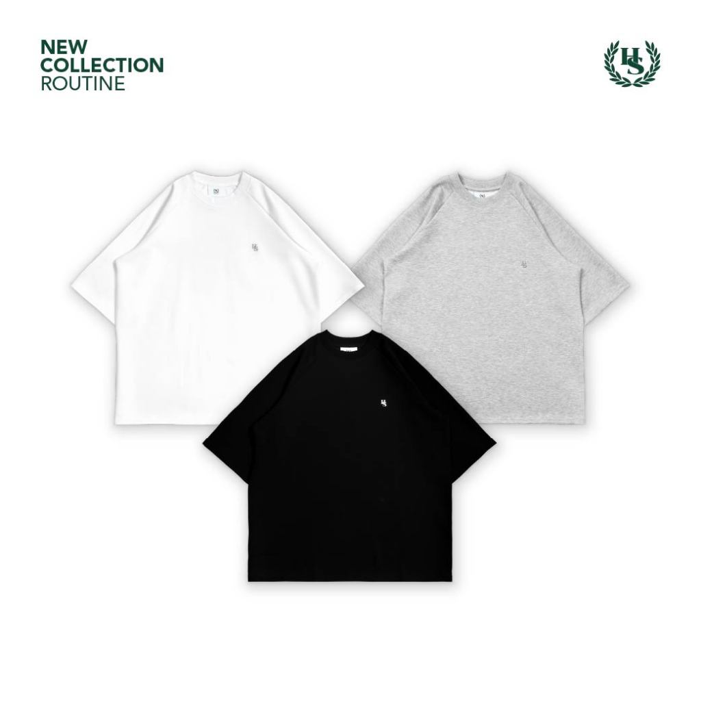 Highschool Basic Collection : Relax Comfy Neoprene slopesleeve Oversize เสื้อโอเวอร์ไซส์ – TPB06839