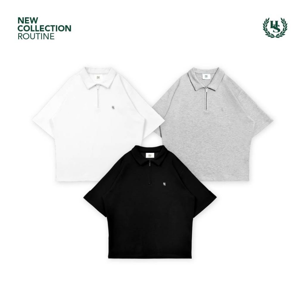 Highschool Basic Collection : Relax Comfy Neoprene Polo Zip เสื้อโปโล ซิปท้อปคอมฟีนีโอพรีน- TPB08838