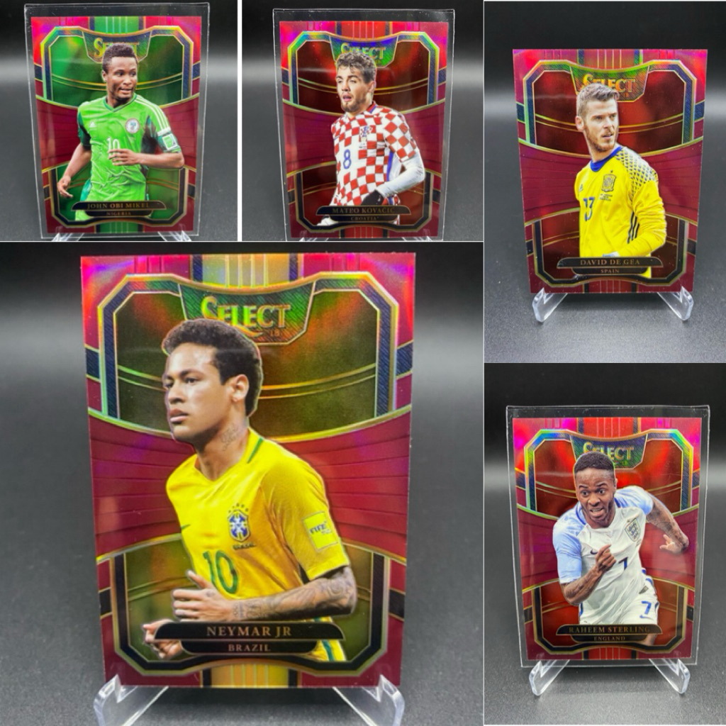 การ์ดฟุตบอล🇧🇷 Neymar Jr Red Prizm /199 Brazil 2017-18 PANINI-SELECT SOCCER