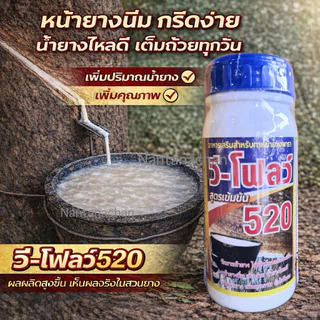 วีโฟลว์520 สูตรเพิ่มปริมาณน้ำยางพารา รักษาหน้ายาง ไม่เป็นโรค กรีดง่าย เปลือกนิ่ม