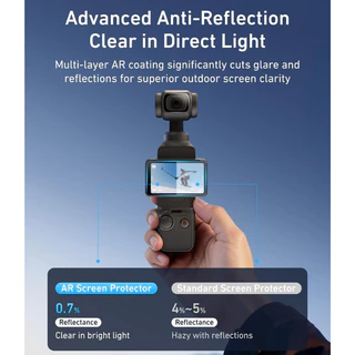 Telesin DJI Osmo Pocket 4/3 กระจกกันรอย AR Screen Protector