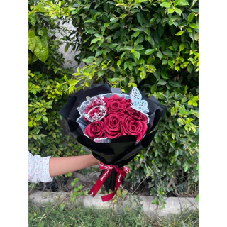 ❌รีบใช้แจ้งในแชท❌ช่อดอกกุหลาบริบบิ้น ดอกกุหลาบกริตเตอร์ 🌹 3 ดอกขึ้นไปแถมผีเสื้อ 7ดอกขึ้นไปแถมผีเสื้อ+มงกุฎ