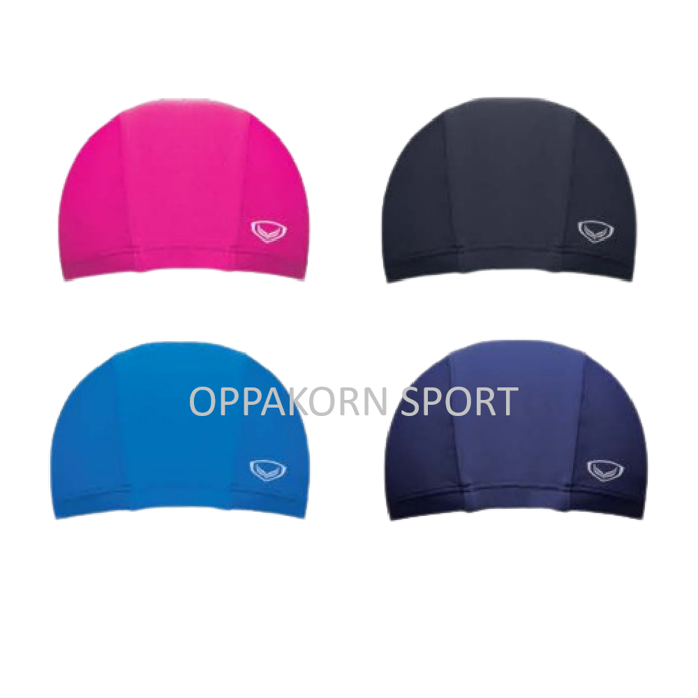 หมวกว่ายน้ำ Grandsport Swim Cap แบบสีล้วน วัสดุผ้าโพลีเอสเตอร์ สเเปนเด็กซ์ ป้องกันรังสี UV สีชมพู, ดำ, ฟ้า, กรม #343-419