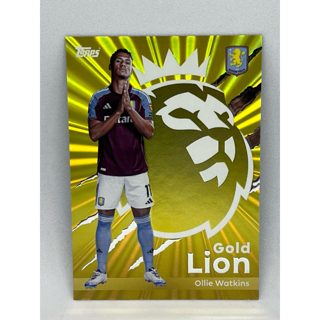 การ์ดฟุตบอล Topps 2025 - 2026 Chrome Gold Lion Ollie Watkins
