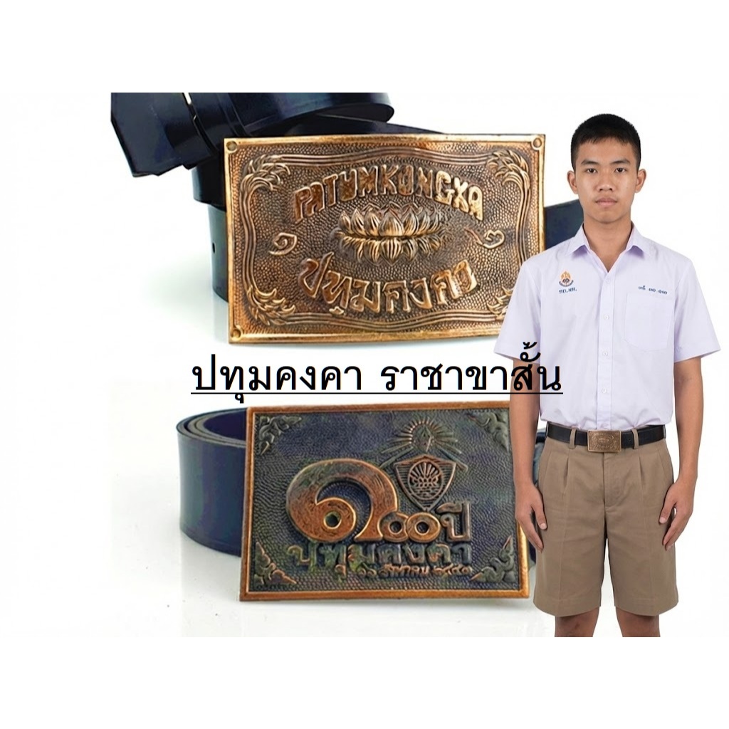 ปทุมคงคา เข็มขัดช่าง หัวเข็มขัด เลือกหัวเปล่า หรือพร้อม สาย 46นิ้ว พร้อมส่งทันที