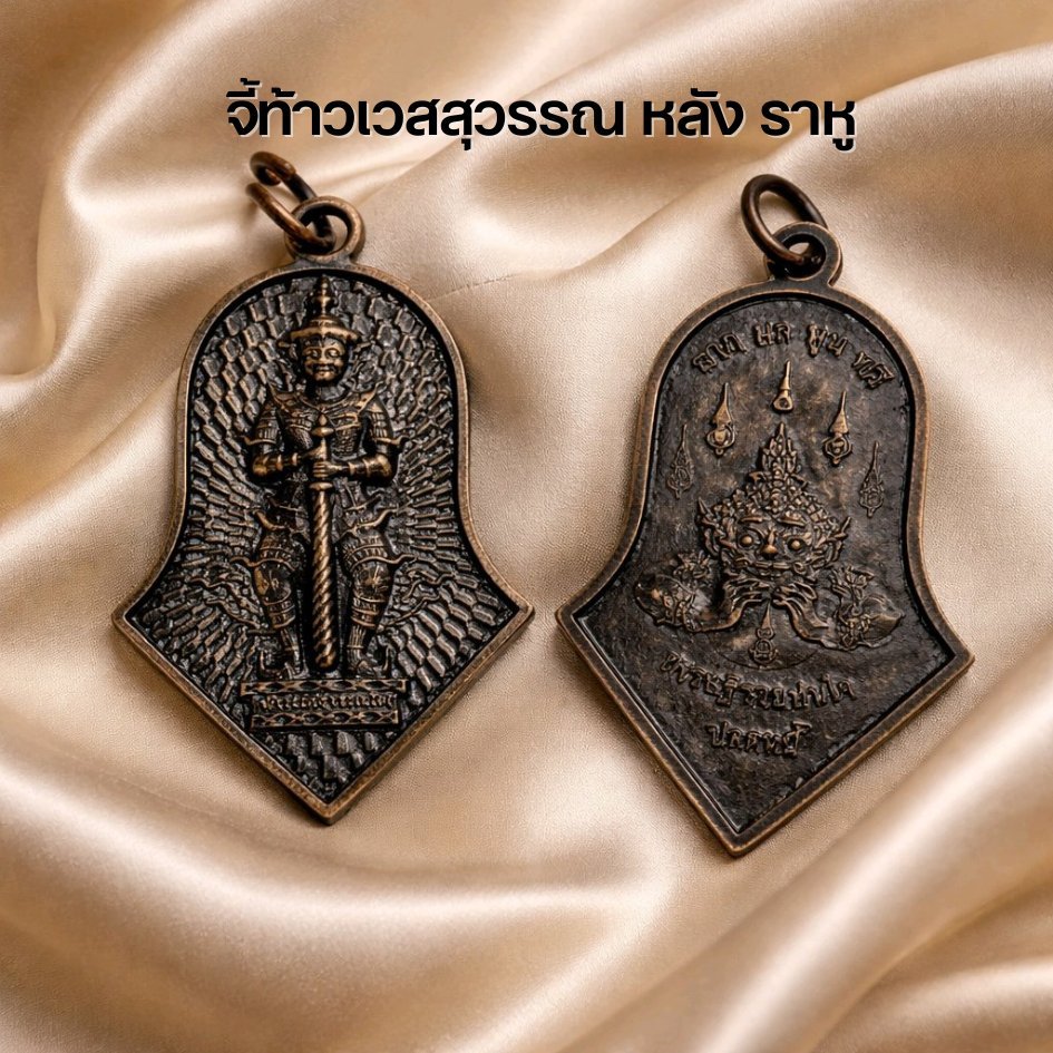 มีของ!! จี้ท้าวเวส สุวรรณ เสริมโชคลาภการเงินทอง หลัง พระราหูอมจันทร์